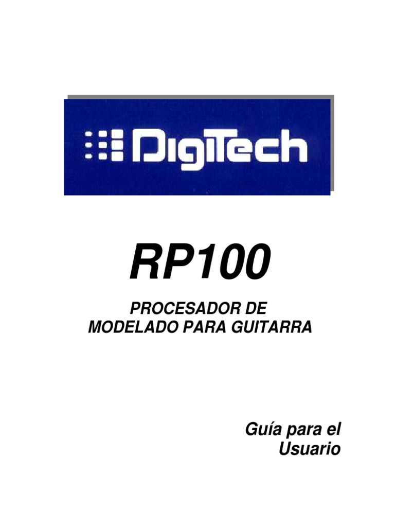 Manual Digitech RP100 PDF Ritmo Diodo emisor de luz