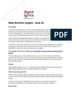 Baby Nutrition Insights - Issue 26: Key Findings