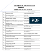 List of 570 Indian Journals Indexed in Scopus Database