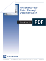 Long Intl Preserving Your Claim Through Documentation