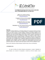 Educação Em Direitos Humanos Para Inclusão de Pessoa Com Deficiência Na Escola