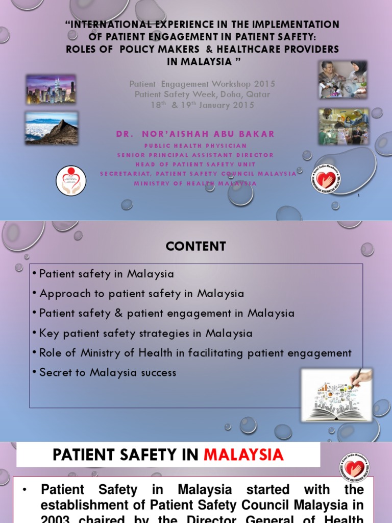 Patient Safety in Malaysia Patient Safety Patient