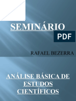 ANÁLISE BÁSICA DE ESTUDOS EPIDEMIOLÓGICOS