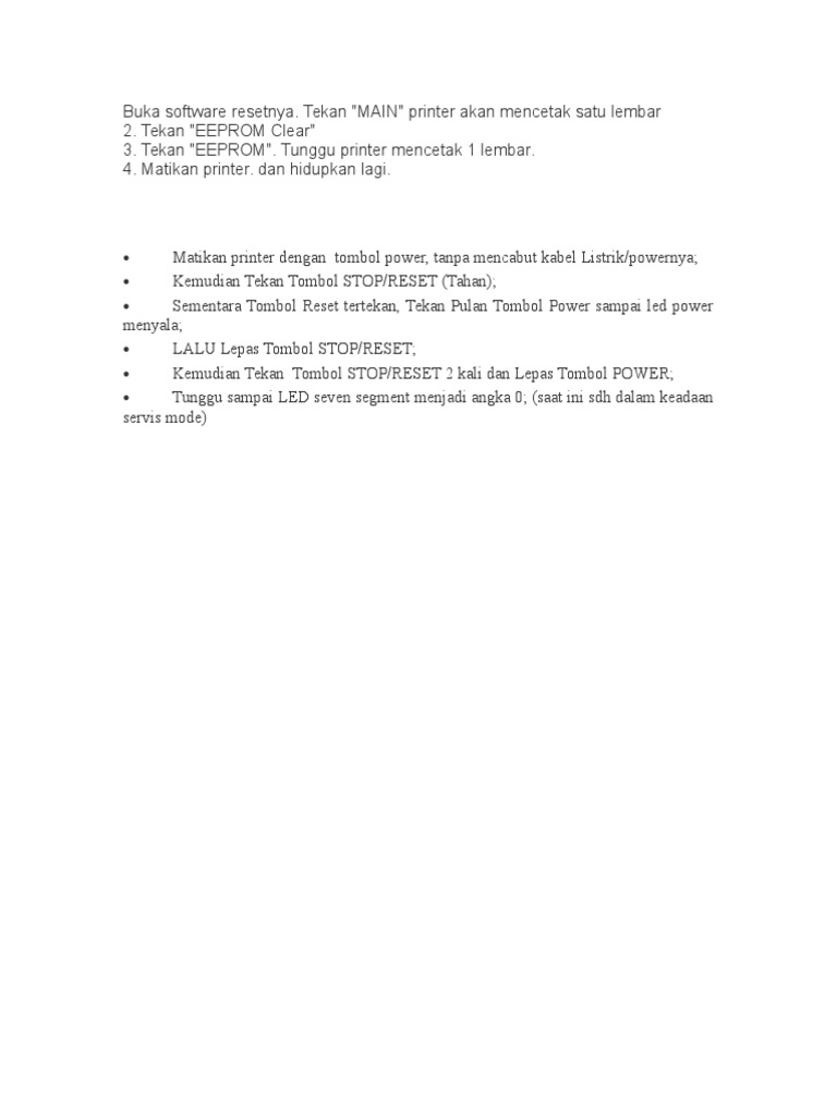 Cara Reset Printer Canon iP2770 | PDF