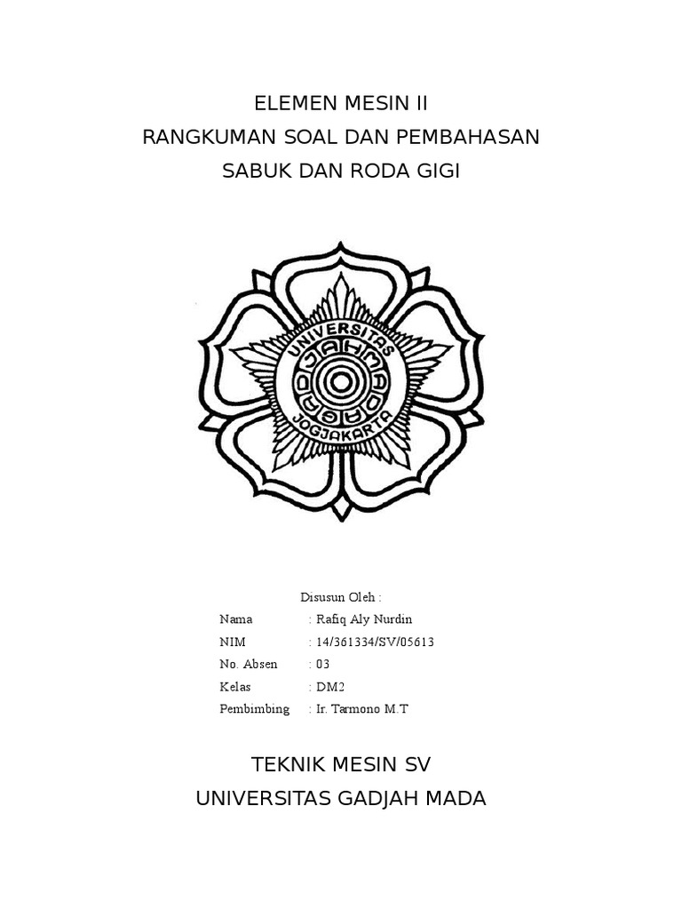 Elemen Mesin Ii Soal Dan Pembahasan 1