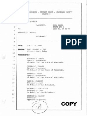 Brendan Dassey Transcript Aiding And Abetting Reasonable Doubt
