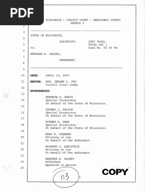 Brendan Dassey Transcript Aiding And Abetting Reasonable Doubt