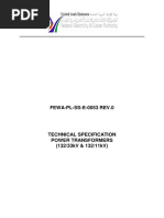 Technical Specifications of 132 KV Ppwer Transformer.