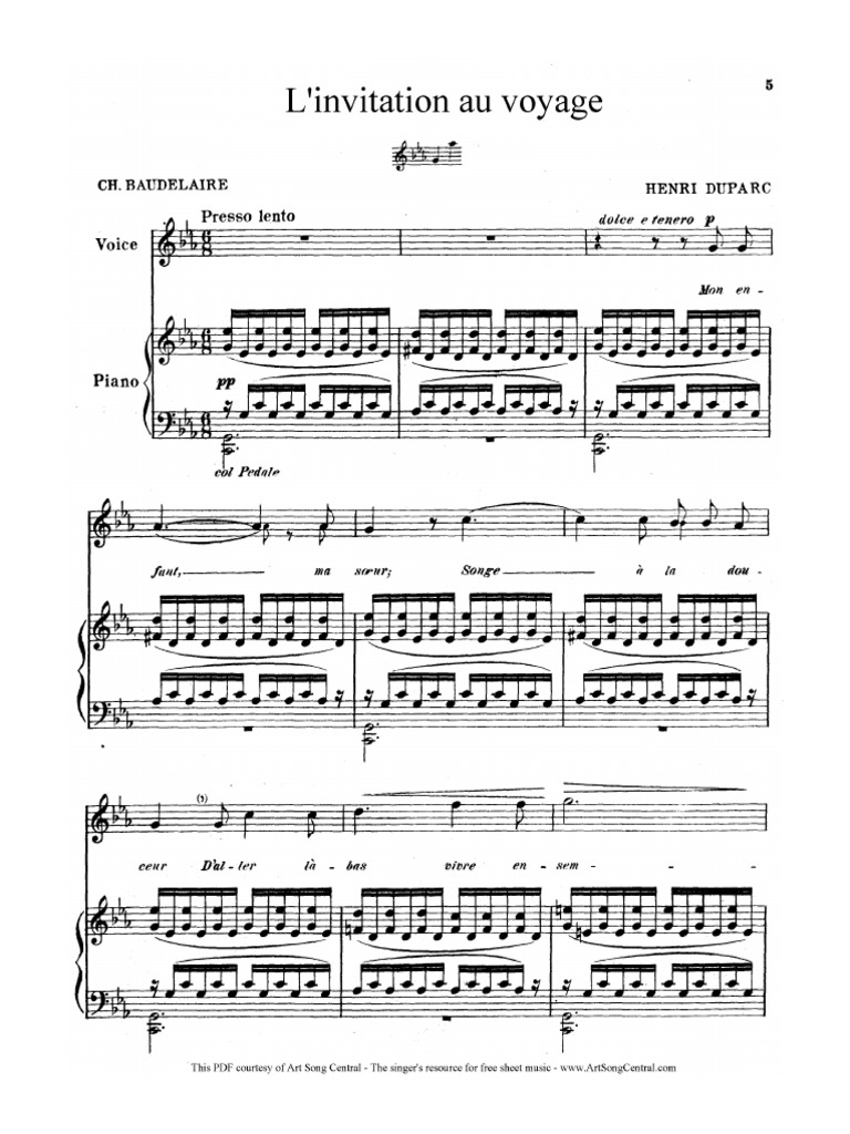 L'Invitation Au Voyage Duparc PDF