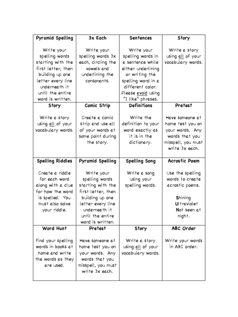 Creative Spelling Activities Guide | PDF