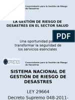 La Gestión de Riesgo de Desastres en Salud