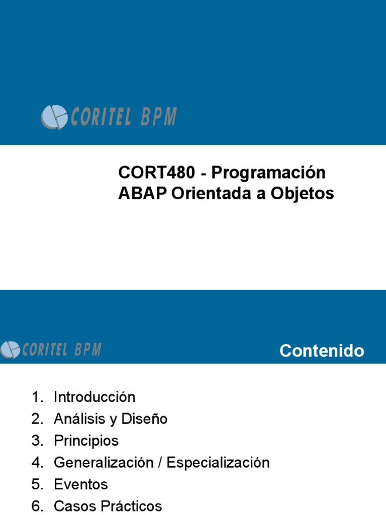 02 Manual ABAP Objects CORT480 | PDF | Herencia (Programación Orientada ...