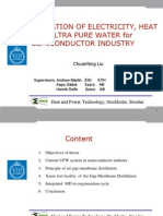 Polygeneration of Electricity, Heat and Ultra Pure Water For Semiconductor Industry