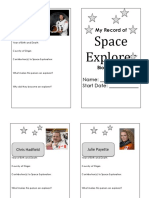 Space Explorers Biographies Booklet