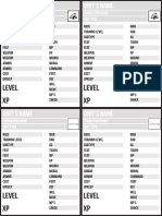 Level XP Level XP: Formation Name Unit Type Formation Name Unit Type