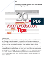 20 Vocal Production Tips
