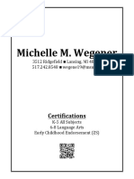 Michelle Wegener Resume QR Code