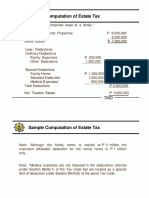 Sample Computation of Estate Tax