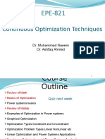 Continuous Optimization Techinique