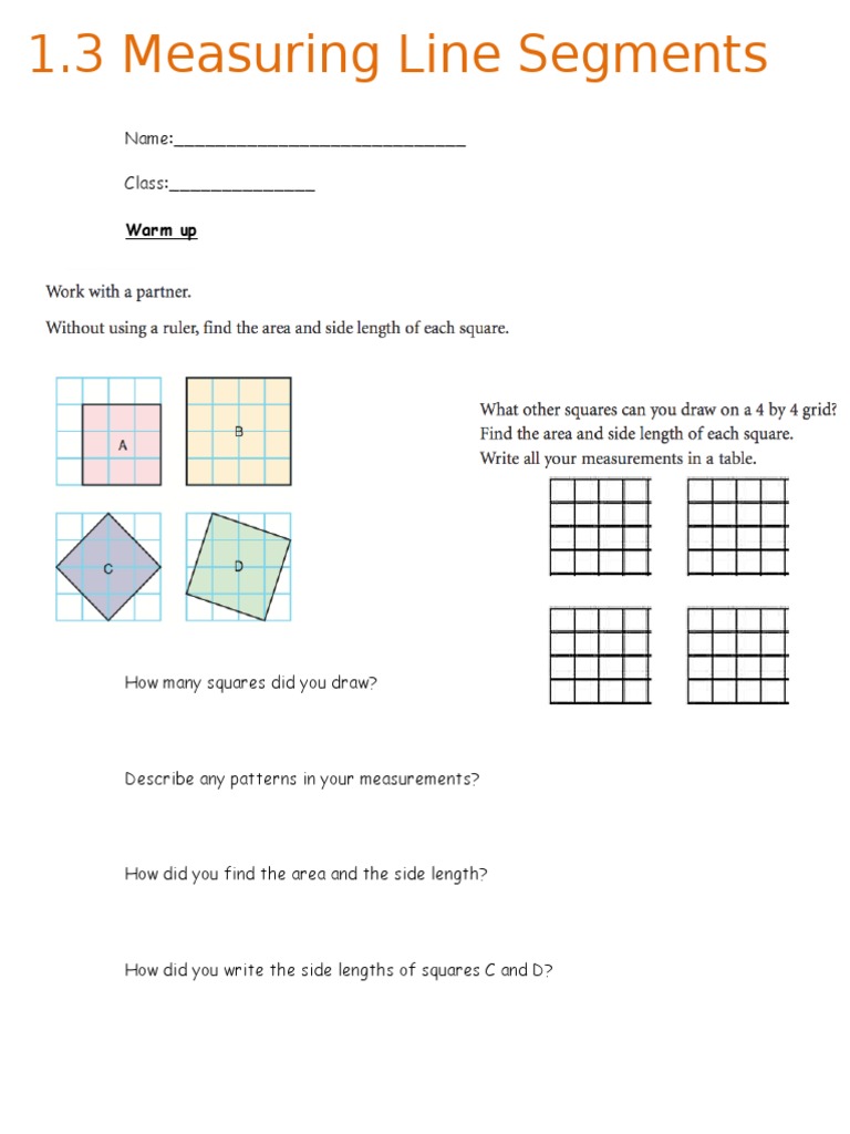 1 1 Measuring Line Segments | PDF