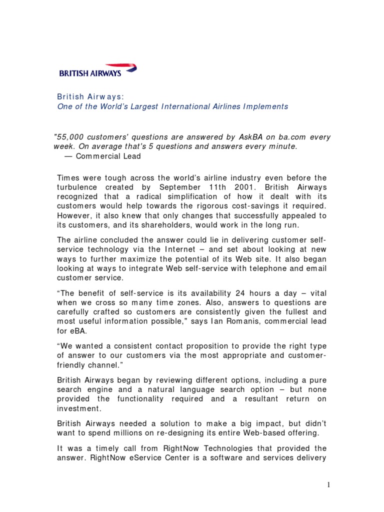 British Airways Email