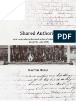 Thesis Maarten Manse, 'Shared Authority, Local Cooperation in The Construction of Colonial Governance On Java in The Early 1830s'