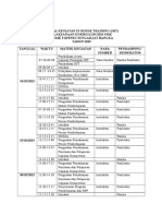 Jadwal Kegiatan in House Training.