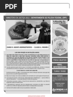 Prova Policia Federal Cargo Administrativo