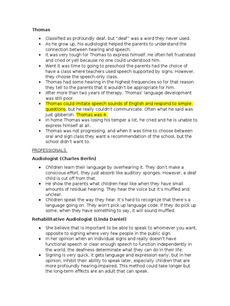 For A Deaf Son (Script) | PDF | Hearing Loss | Sign Language