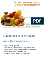 Osmotic Methods of Liquid Food Concentration: Rinku Vithayathil REG - NO.2012412010
