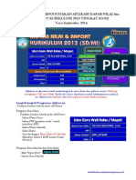 Petunjuk Penggunaan Aplikasi Raport SD MI Kur 2013