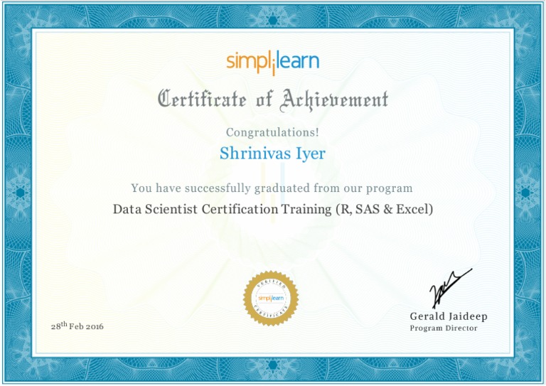 Data Scientist Certification Training | PDF