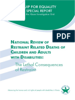 National Review of Restraint Related Deaths of Adults and Children With Disabilities the Lethal Consequences of Restraint