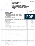 Interim Payment For Concrete Works