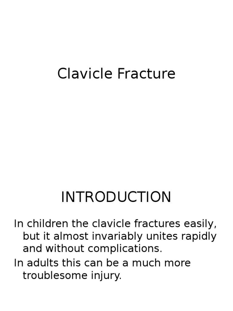 Clavicle Fracture | PDF | Injury | Shoulder