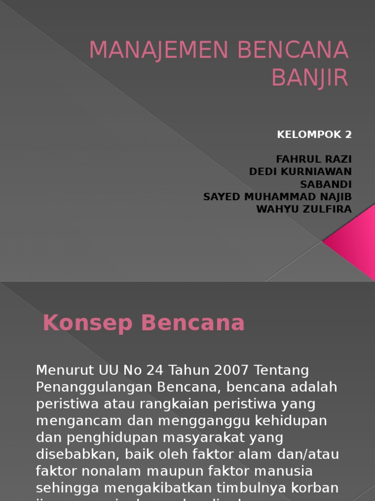 Manajemen Bencana Banjir  PDF