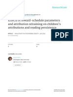 Effects of Reward-Schedule Parameters and Attribution Retraining On Children's Attributions and Reading Persistence
