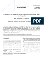 Chromium (III) Ion Selective Electrode Based On Glyoxal Bis (2-Hydroxyanil)