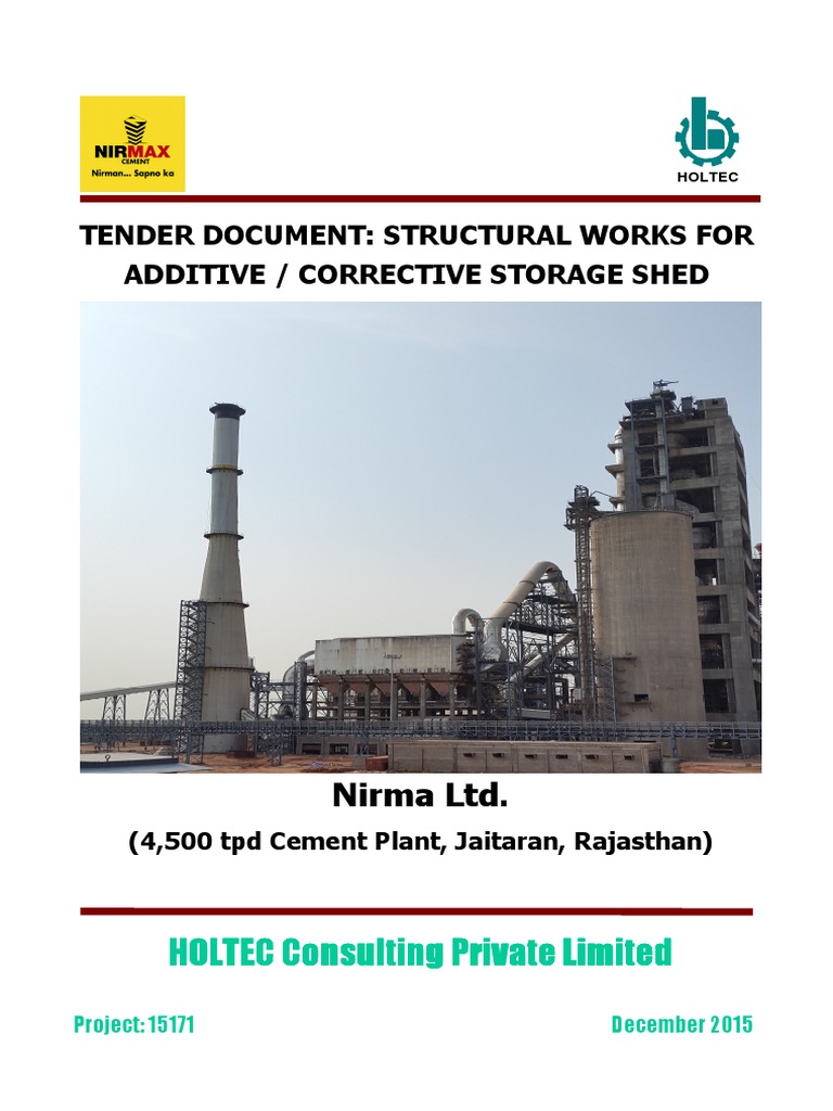 Final Tender Structural Specification (Technical Standard) General