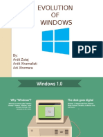 Evolution OF Windows: By: Ardit Zotaj Ardit Xhamallati Adi Xhomara
