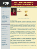 MARCH 2016: Message From The District Director