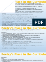 poetrys place in the curriculum