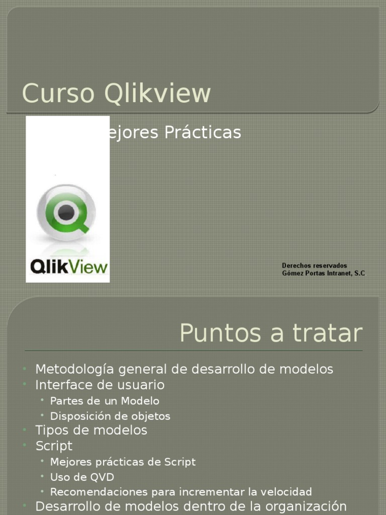 Mejores Prácticas en QlikView | PDF | Tabla (base de datos) | Archivo ...