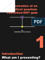 Demonstration of An All-Optical Quantum controlled-NOT Gate: by David Ray & Nick Johnson