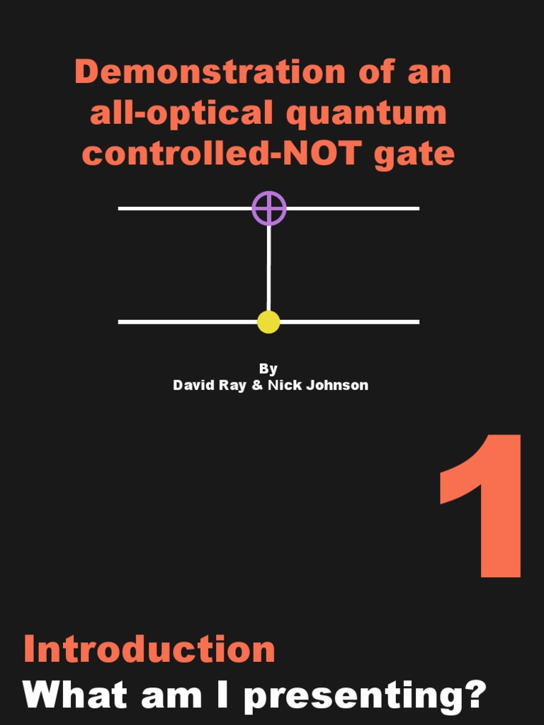 All-Optical Quantum CNOT Gate Demonstration | PDF