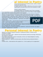 Personal Interest in Poetry