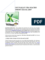 Cara Menggunakan Vba Macro Pada Microsoft Excel 2007