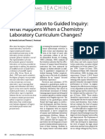 From Verification To Guided Inquiry: What Happens When A Chemistry Laboratory Curriculum Changes?