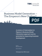 Business Model Generation - The Emperor's New Clothes?