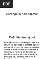 Drenajul in Homeopatie